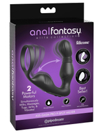 Черный вибростимулятор простаты с эрекционным кольцом Ass-Gasm Pro P-Spot Milker (Цвет: черный)