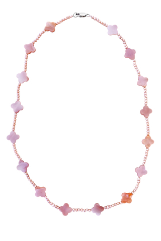 Бусы из розового жемчуга и перламутра