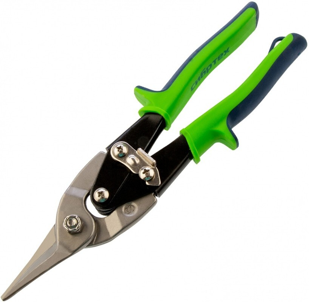 НОЖНИЦЫ ПО МЕТАЛЛУ СИБРТЕХ 250ММ, ПРЯМОЙ РЕЗ/СТАЛЬ C55 ДВУХКОМ.РУК. 78336