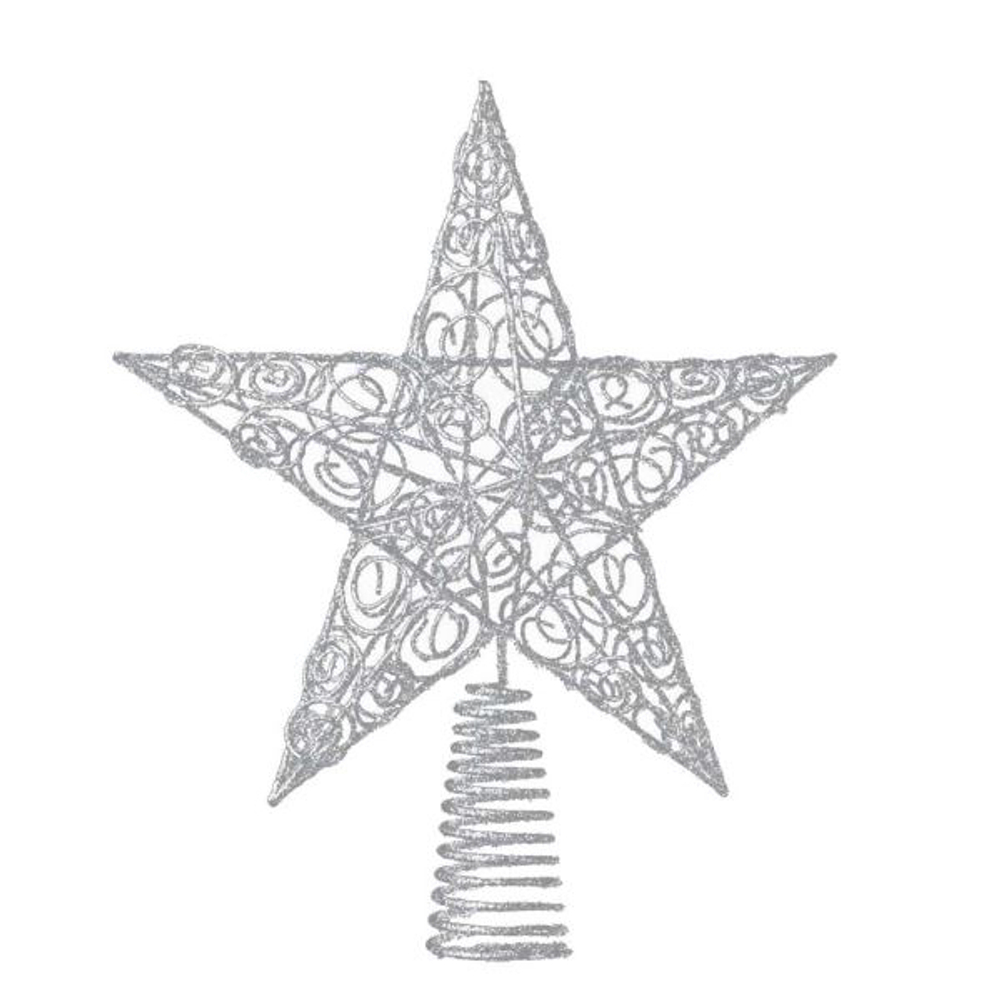 Звезда на ёлку золото/серебро [Арт. H1237]