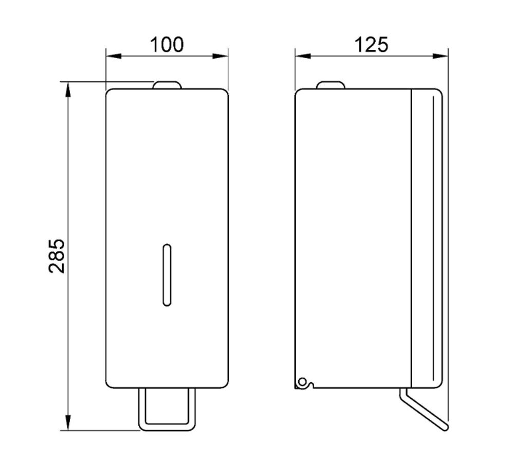 Диспенсер для мыла локтевой 1000 мл. нерж. сталь MAXCLEAN 03014.S матовый