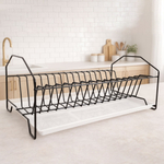 Сушилка для посуды "Мини" 155*220*370мм с поддоном, черная