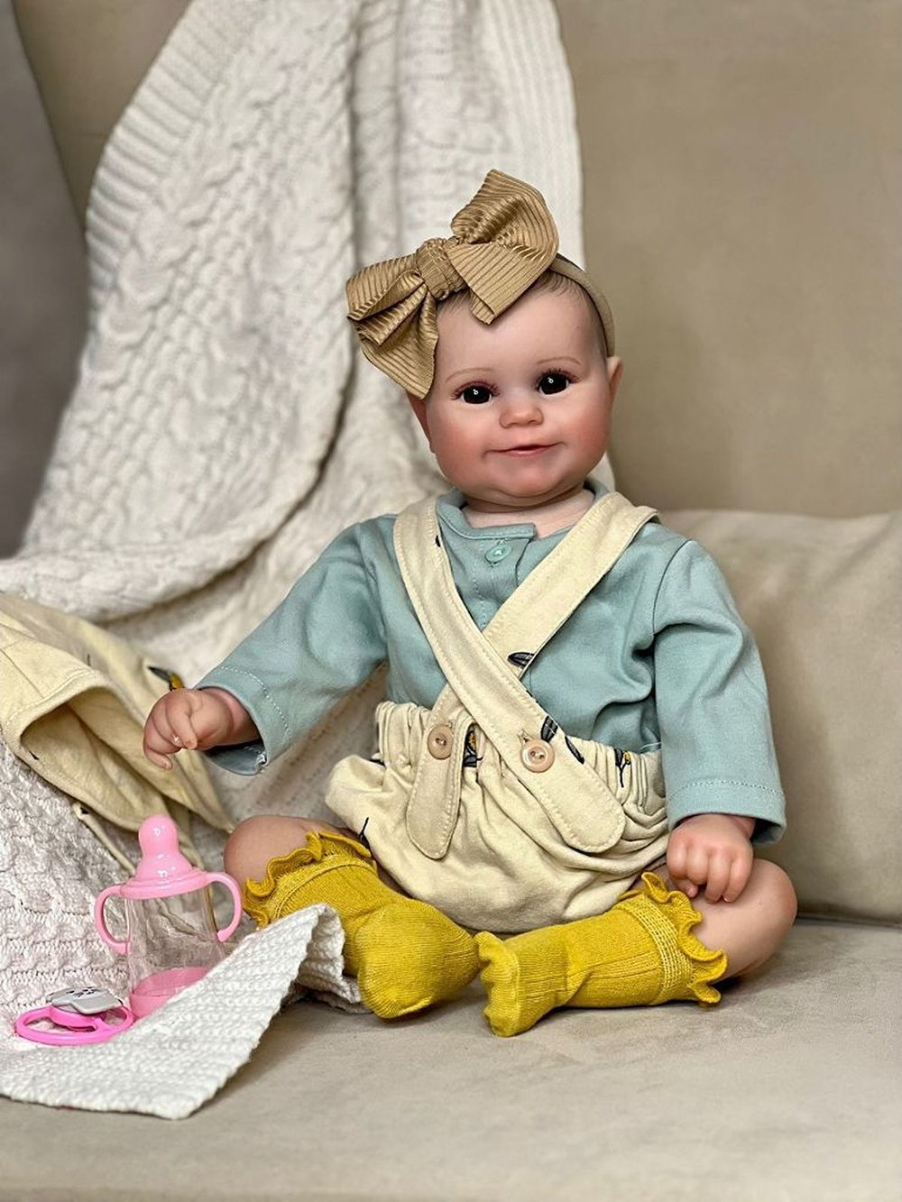 Кукла Реборн мягконабивная 50см в пакете (FA-015B)