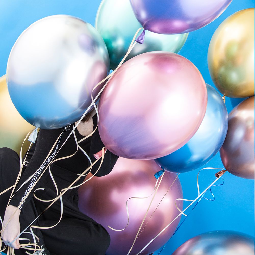 Шар (18"/46 см) Зеленый, хром 1 шт.