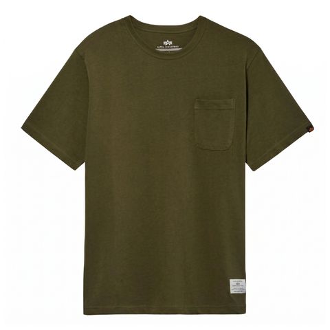 Футболка Alpha Industries Essential Pocket Olive (Зеленая)