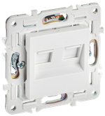 SKANDY Розетка компьютерная двойная RJ45 кат.5E SK-K03W арктический белый IEK