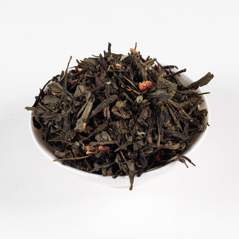 4310/260D Чай зеленый ароматизированный ПРЕМИУМ коллекция "Клубника со сливками"