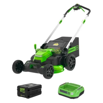 Аккумуляторная газонокосилка Greenworks GD60LM61K4 60В (1 x 4 Ач, ЗУ) нож 61 см, 2519107UB