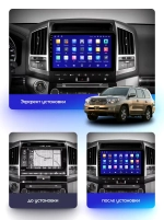 Магнитола для Toyota Land Cruiser 200 2007-2015 (климат на ШГУ, рамка 10) - FarCar BM9006-10M на Android 13, QLED, TS10, 4Гб+32Гб, CarPlay, 4G SIM-слот