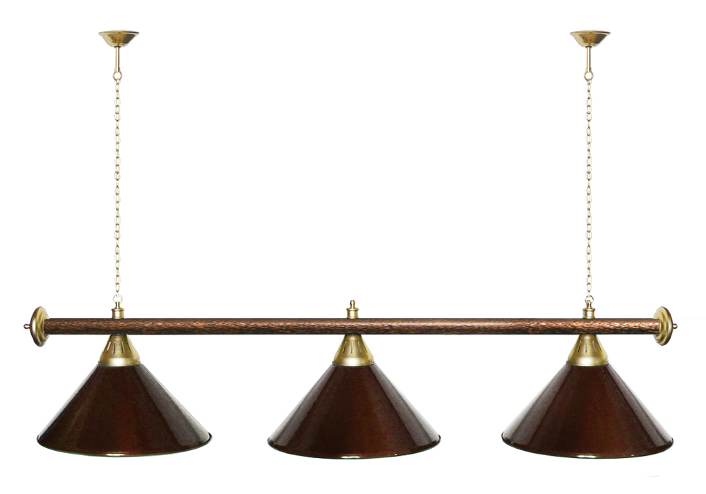 Лампа STARTBILLIARDS 3 пл. (плафоны золотые,штанга золотая,фурнитура золото)