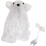 Фигура светодиодная «Мишутка» 16,5*21*26 см, 30 ламп LED, (авторежим), 220V, Белый