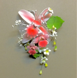 Цветочная ветка из сах.мастики,большая " Орхидея красная"