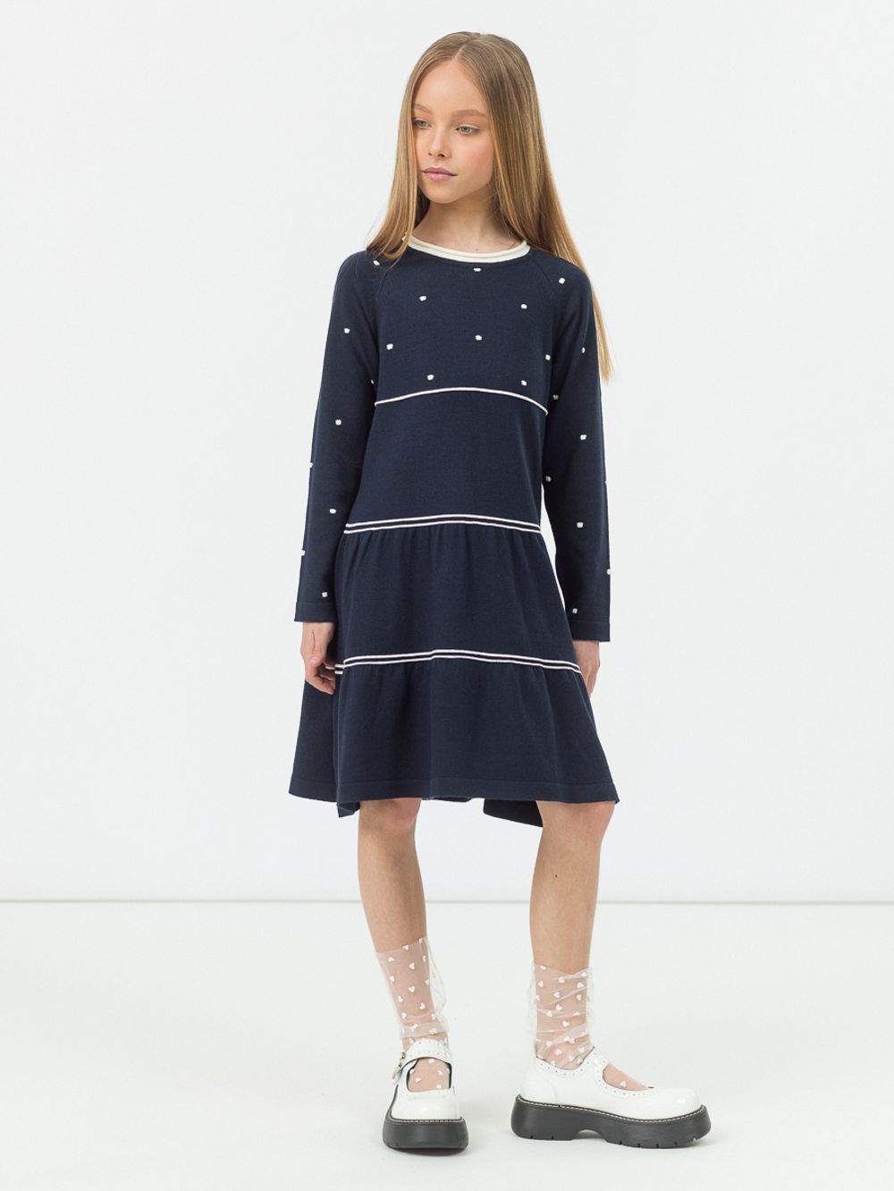 Платье для девочки AT392 синий