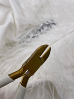 Кусачки бокорезы золотистые с белыми ручками