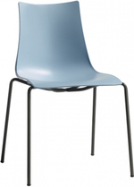 Стул пластиковый Scab Design Zebra Technopolymer 4 legs, антрацит, голубой