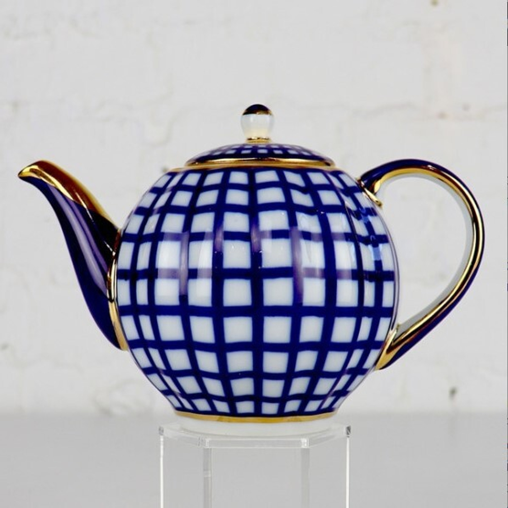 ЧАЙНИК доливн. Тюльпан Кобальтовая клетка ТН1 арт. 80.65934.00.1