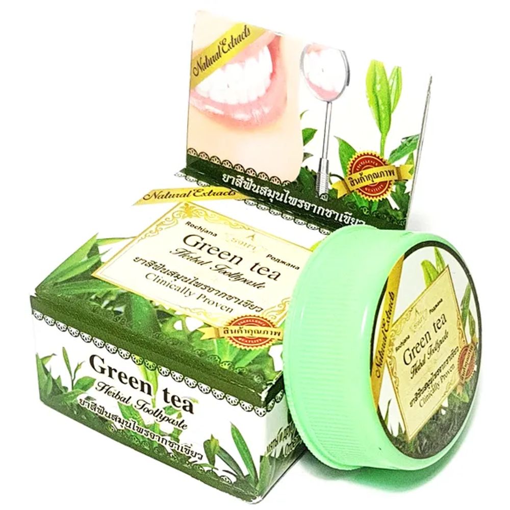 Зубная паста Rochjana Green Tea Toothpaste Зеленый чай (отбеливающая) 30 г