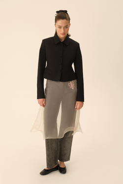 Жакет укороченный ((Baby Doll cotton edition)), черный