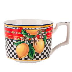 Чайная пара "Sicilia Limone" v=220 мл (фарфор) (подарочная упаковка)