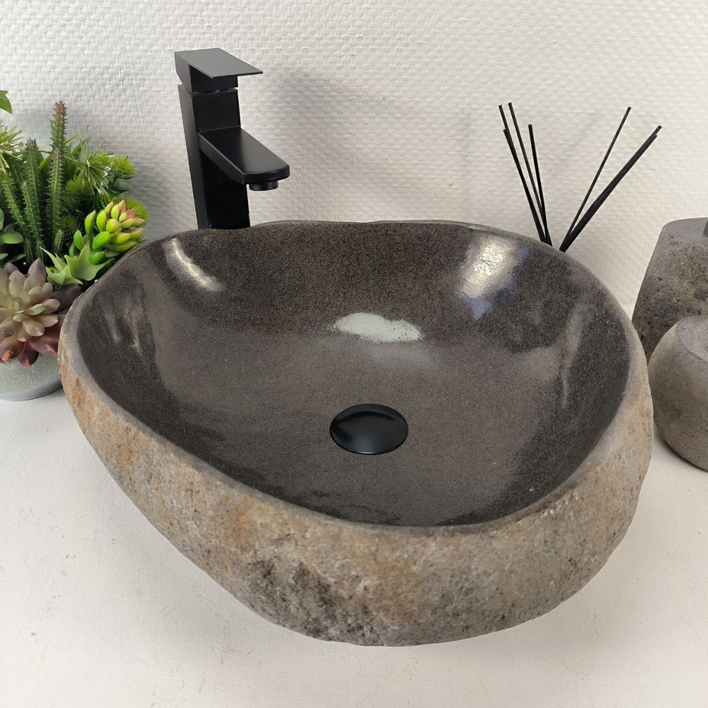 Раковина из речного камня RS-65466 45*41*15 0861