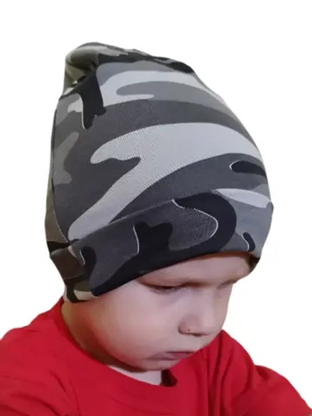 10176 Шапка с отворотом 2 слоя, рибана (54-56)