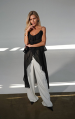 Комплект с топом на бретелях и рюшами