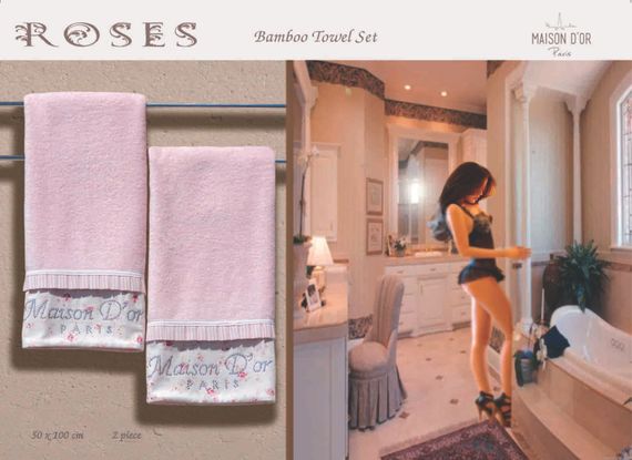Набор полотенец ROSES- РОСЭС 2пр 50х100 Maison Dor (Турция)