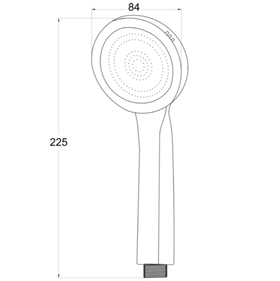 Лейка MELODIA LUXE 1 функция, d80мм, хром MKP26121BL