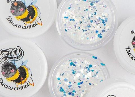 1346 Шестигранники микс "Диско соты" 2 г