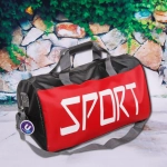 Сумка спортивная «Sports Time», красный принт, 48*27*21см