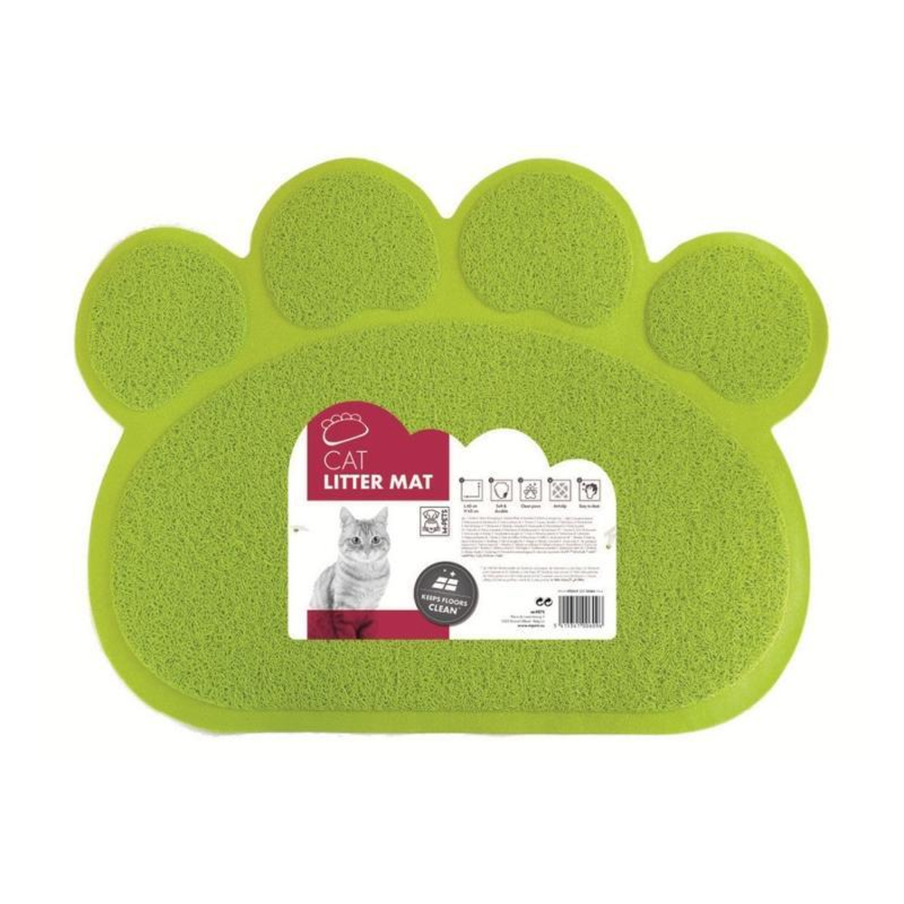 M-PETS Коврик притуалетный для кошачьего лотка, цвет салатовый 30*40 см