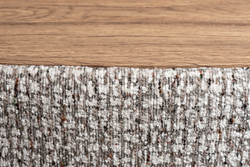 Столик прикроватный мягкий 49х49х27см Garda Decor Runa серый шенилл