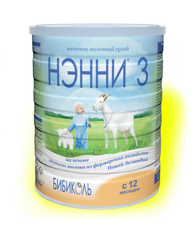 Нэнни 3 - мол. напиток на основе козьего молока, 12 мес. 400 гр