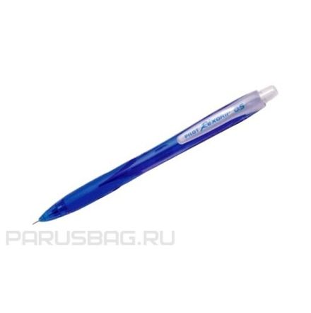 Карандаш механический Pilot Rex Grip 0,5мм, с ластиком, синий корпус