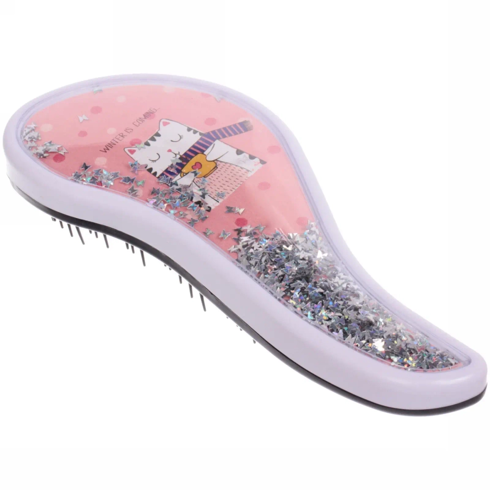 Расческа массажная детская «Prestige - Котик Оливер», микс 4 цвета , 8*19 (коробка PVC)