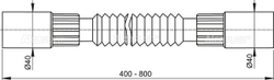 Гибкое соединение 40*40 Alca Plast A71