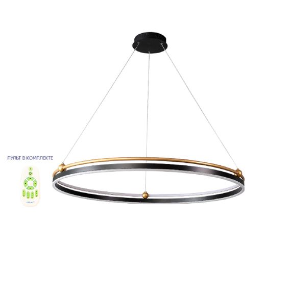 Подвесная люстра Crystal Lux FERNANDO SP88W LED D1000 BLACK/GOLD