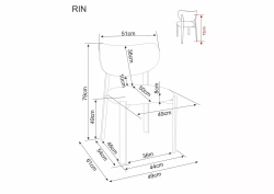 Стул SIGNAL RIN t.254 серый/черный