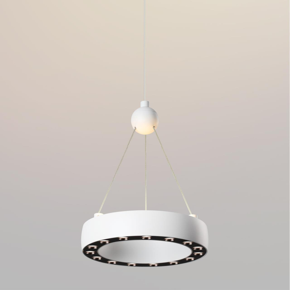 359395 OVER NT24 278 белый Светильник подвесной светодиодный, длина провода 2м IP20 LED 12W вниз/5W вверх 220V 1360Лм 3000K TURN