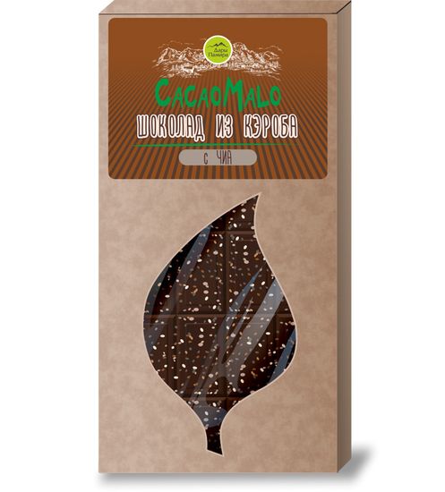 СКИДКА 50% Шоколад из Кэроба необжаренного с чиа, 85г.