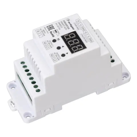 Конвертер SMART-K29-DMX512 (230V, 2x1.2A, TRIAC, DIN) (Arlight, Пластик) 027130