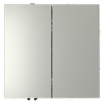 Перекрестный переключатель встраиваемый VOLTUM S70 двухклавишный 10А, (сталь)