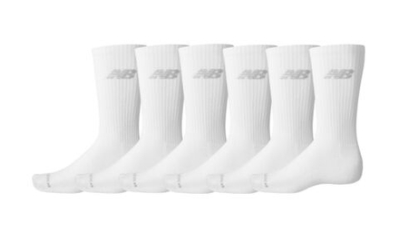 Теннисные носки New Balance Performance Basic Crew 6P - white
