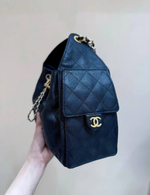 Черная сумка Chanel 25 Small HANDBAG в зернистой коже