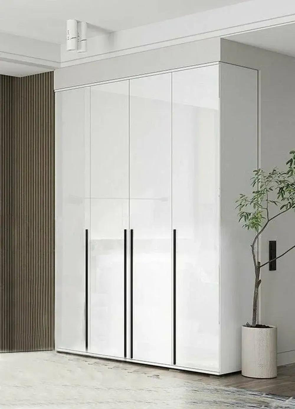 Шкаф "Норд" 4-х ств (белый/белый глянцевый холодный), МФ Миф, г. Пенза