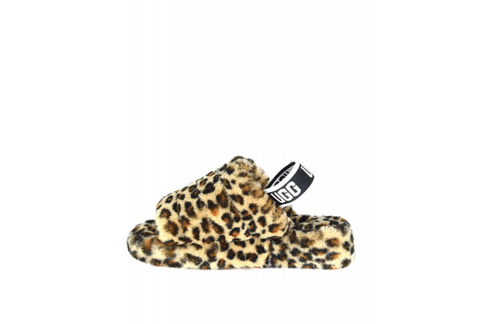 UGG Fluff Yeah Slide-Leopard