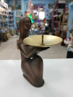 Подсвечник Девушка. бронза 20 век. СССР