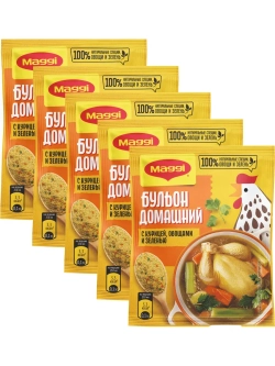 Бульон с курицей, овощами и зеленью 100 г * 5 шт