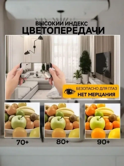 Люстра потолочная светодиодная с пультом. Светильник для спальни, зала, гостиной, детской комнаты. SkyTop 72W (38cm)