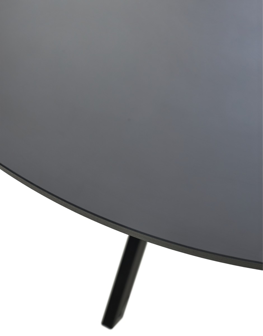 Стол М-City DISAUR Дарио D100 Черный, стекло, Черный каркас